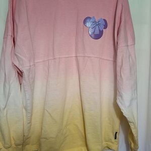 Disney Spirit Jersey Ombre Pink and Yellow Long Sleeve Shirt